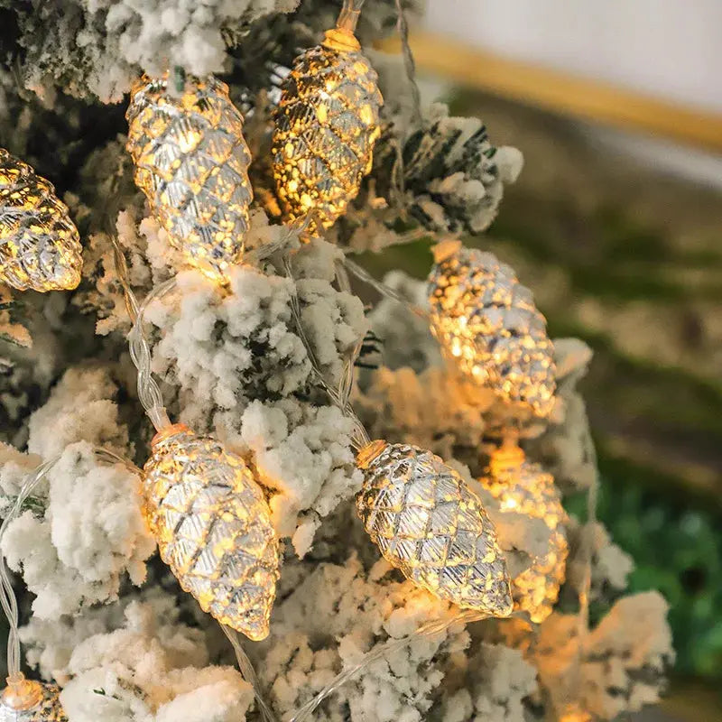 1.6M 10LED Pine Cone String Lights Christmas Tree Hanging Ornaments Merry Christmas Fairy Lights Home Decoration 2025 New Year EnjoyingLeb Online