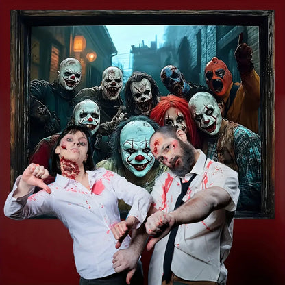 Halloween Decorations Halloween Wall Decor Halloween Scary Clown Banner Creepy Clown Wall Art for Living Room Bedroom Office EnjoyingLeb Online