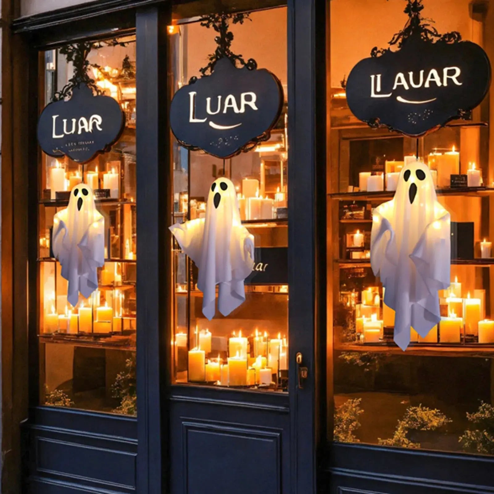 Halloween LED Ghost Lights Decorations Adjustable Hanging Spooky Decor for Halloween Party Home Outdoor Decoration EnjoyingLeb Online