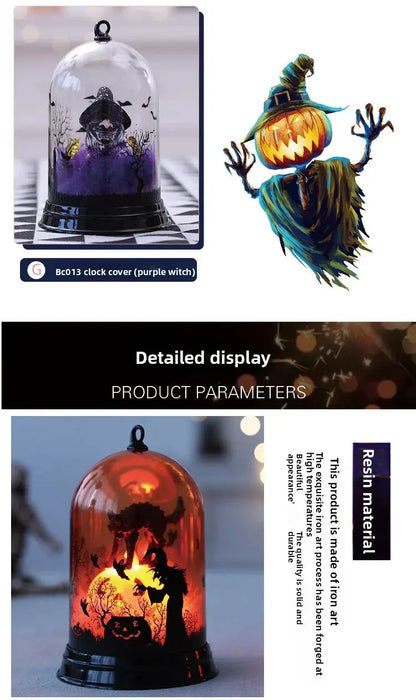 Halloween party decorations Halloween pumpkin witch lampshade bar scene decoration props candlestick nightlight decor EnjoyingLeb Online