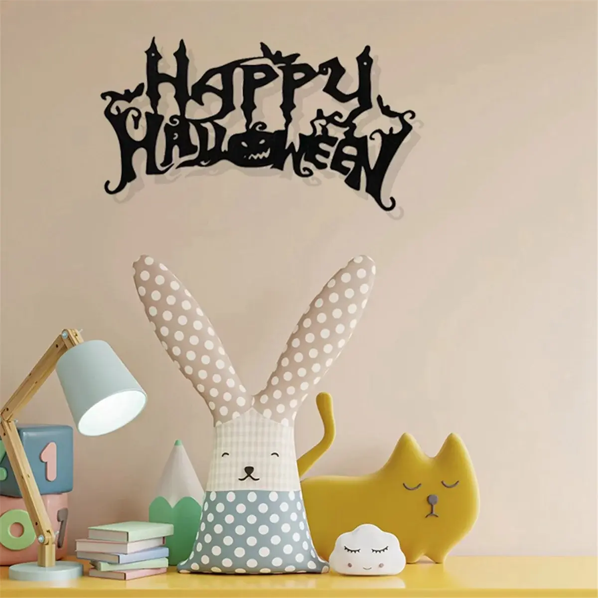 Halloween Theme Decor, Wall Art Decorations, Indoor Livingroom Black Classic Room Decor Wall Decor Metal Wall Hanging EnjoyingLeb Online