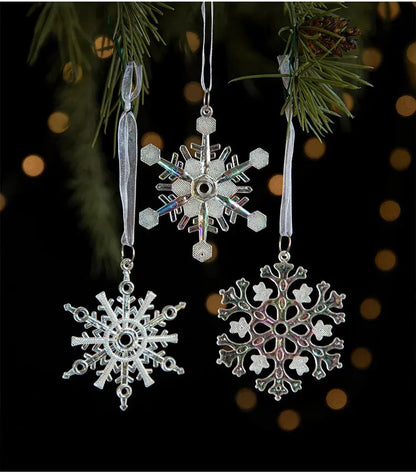 Christmas Decoration Crystal Acrylic Snowflake Reindeer Christmas Tree Hanging Pendant Christmas Atmosphere Home Decoration EnjoyingLeb Online