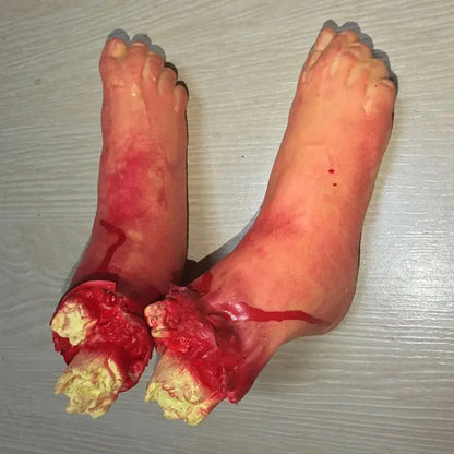 Halloween Props Decorations Horrible Blood Broken Fake Limbs Fingers Legs Arm Feet Latex Tricky Toys For Haunted House Decor EnjoyingLeb Online