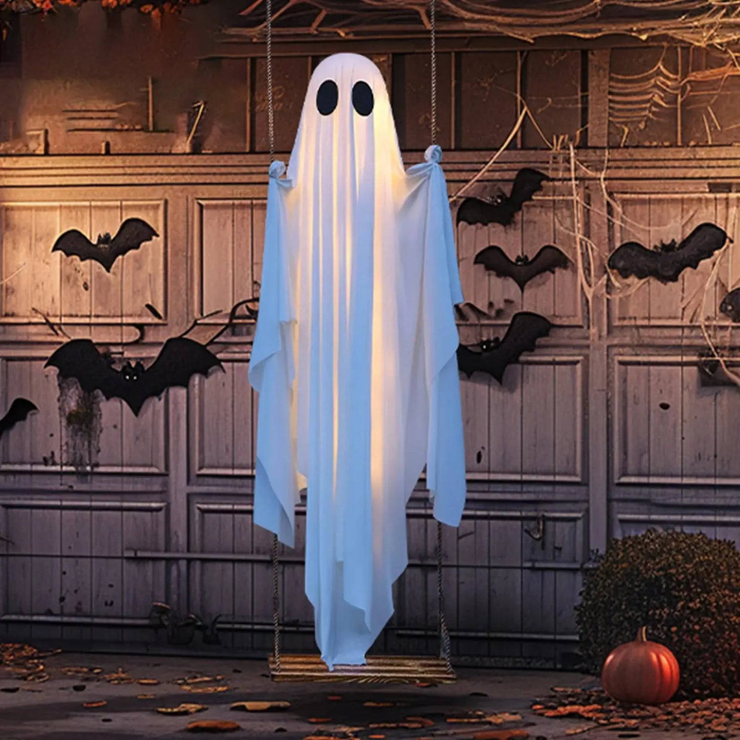 Halloween Hanging Outdoor Halloween Decorations W/ String Lights Ghosts Decorations Scary Ghost Decor for Porch Yard Trees EnjoyingLeb Online