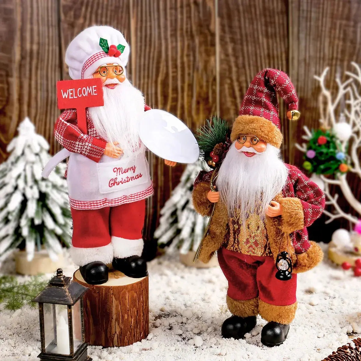 1~4PCS 2025 Christmas Decoration for Home Santa Claus Plush Doll 30cm Navidad Party Decor Xmas Ornaments New Year Gift EnjoyingLeb Online