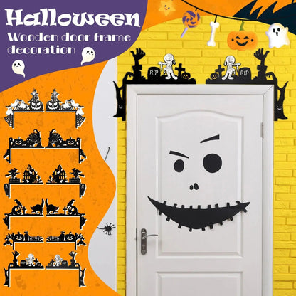 Halloween Creative Interesting Door Atmosphere Decoration, A Beautiful Scenery At Your Door Halloween Party Welcome Decor, Gift EnjoyingLeb Online