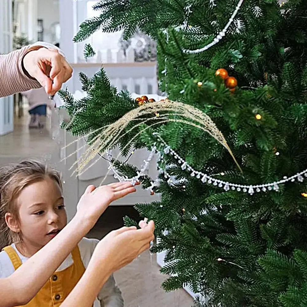 90cm Glitter Twig Ornaments Branches For Christmas Tree Vase Party Wedding navidad Atmosphere decorations Branches Sparkling EnjoyingLeb Online