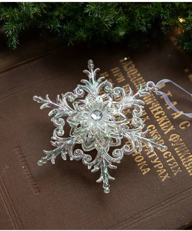 Christmas Decoration Crystal Acrylic Snowflake Reindeer Christmas Tree Hanging Pendant Christmas Atmosphere Home Decoration EnjoyingLeb Online