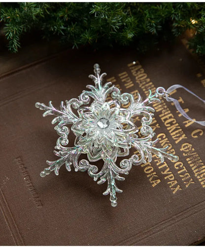 Christmas Decoration Crystal Acrylic Snowflake Reindeer Christmas Tree Hanging Pendant Christmas Atmosphere Home Decoration EnjoyingLeb Online