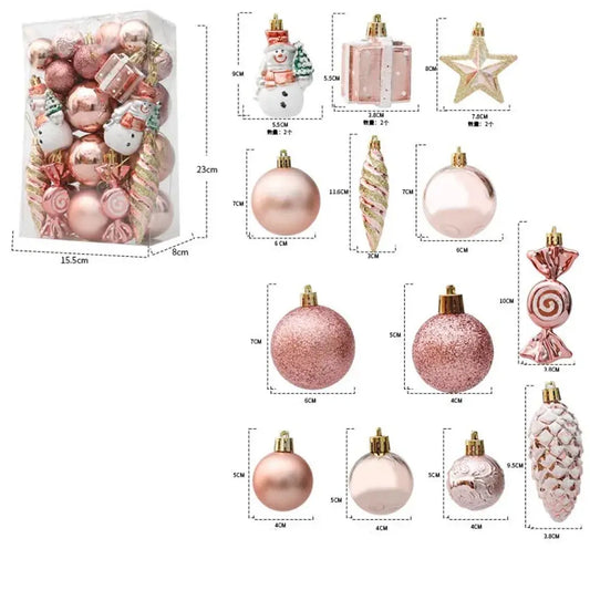 Mixed Shapes Christmas Hanging Decoration Big Pendants Plastic Christmas Tree Ornament Colorful Xmas Baubles Christmas EnjoyingLeb Online