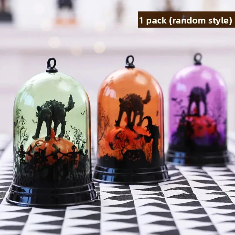 Halloween party decorations Halloween pumpkin witch lampshade bar scene decoration props candlestick nightlight decor EnjoyingLeb Online