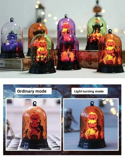 Halloween party decorations Halloween pumpkin witch lampshade bar scene decoration props candlestick nightlight decor EnjoyingLeb Online