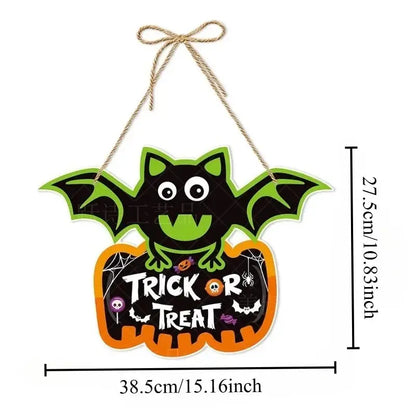 Halloween Party Door Decorations Horror Pumpkin Ghost Bat Hanging Pendent paper Sign for Home Halloween Festival Party Decor EnjoyingLeb Online