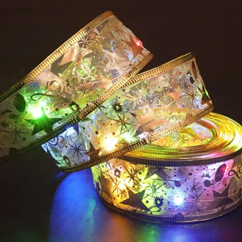 Indoor String Lights Battery Operated Christmas Ribbon with Lights Christmas Tree Accessories Decoration for Christmas New Year EnjoyingLeb Online