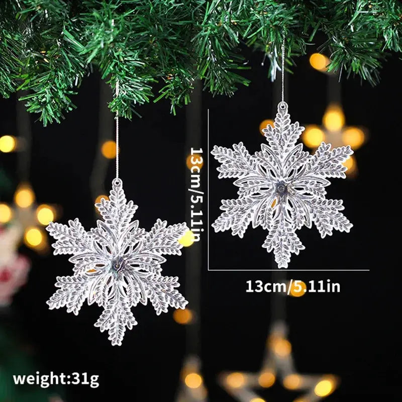 2PCS/Set Christmas Decor Crystal Acrylic Ornaments Deer Angel Xmas Tree Unicorn Hanging Pendants Navidad 2025 New Year Gift EnjoyingLeb Online