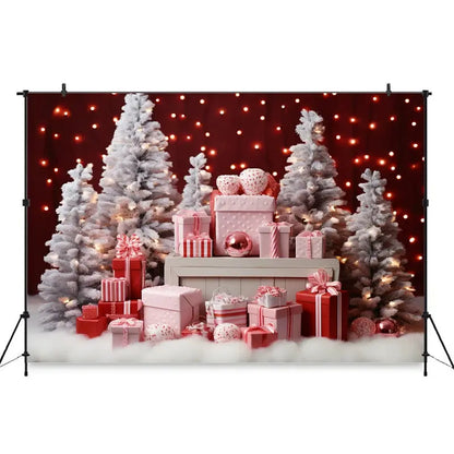 Christmas Red Candy Background For Photography Baby Xmas Tree Newborn Photo Backdrop Winter Girl Kid Birthday Party Decor Studio EnjoyingLeb Online