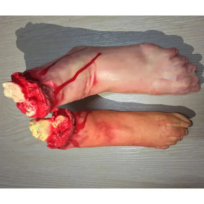 Halloween Props Decorations Horrible Blood Broken Fake Limbs Fingers Legs Arm Feet Latex Tricky Toys For Haunted House Decor EnjoyingLeb Online