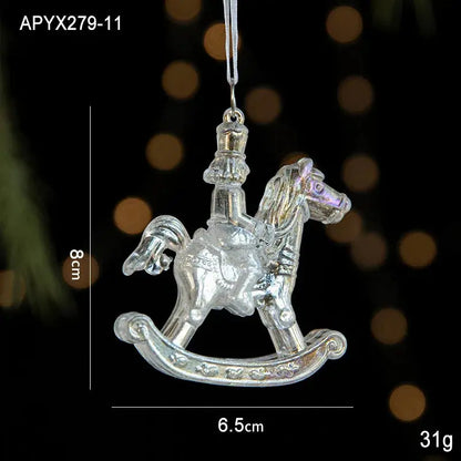 Christmas Decoration Crystal Acrylic Snowflake Reindeer Christmas Tree Hanging Pendant Christmas Atmosphere Home Decoration EnjoyingLeb Online