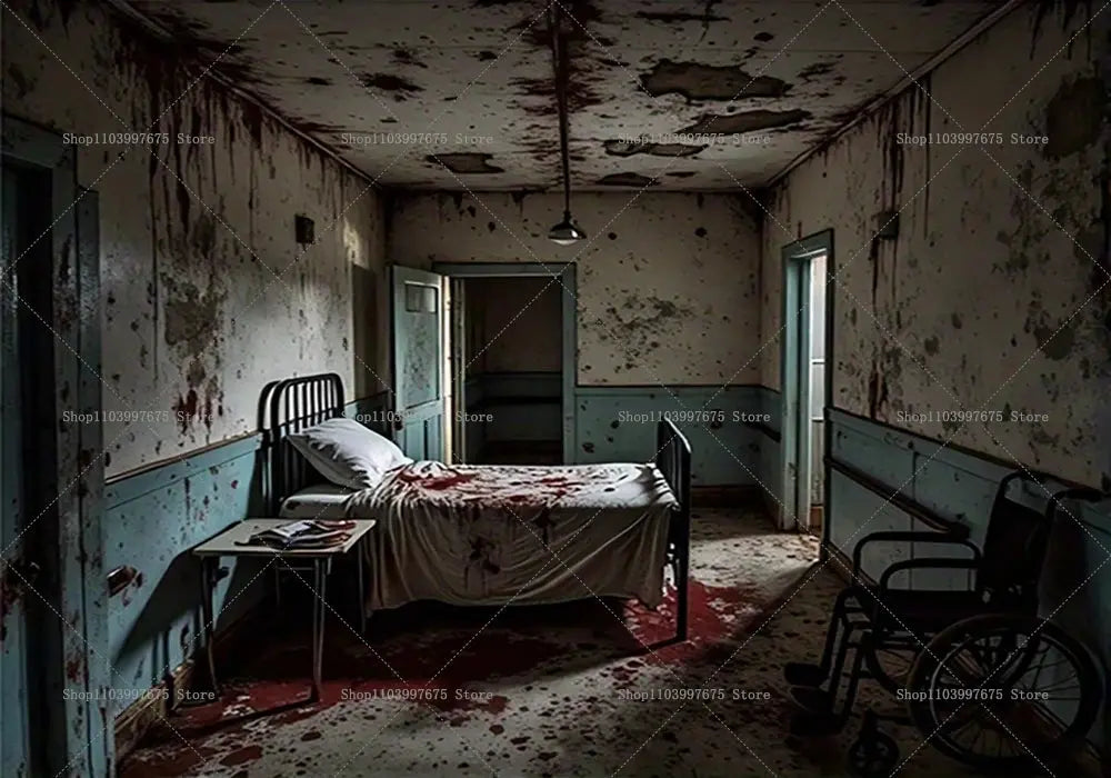 Halloween Party Decorations Backdrop Horror Zombie Mist Blood Handprint Photography Background Home Wall Decor Banner Props EnjoyingLeb Online