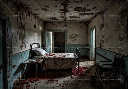 Halloween Party Decorations Backdrop Horror Zombie Mist Blood Handprint Photography Background Home Wall Decor Banner Props EnjoyingLeb Online