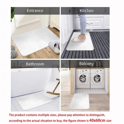 Christmas Themed Door Mat with Santa Claus Snowman Patterns Floor Mat for Home Entrance Decor Adding Festive Vibe to Entryway EnjoyingLeb Online