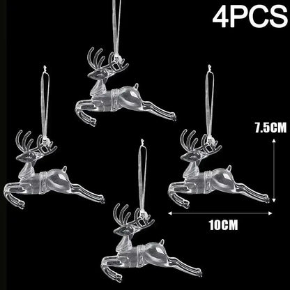 Crystal Clear Snowflake Hanging Ornaments Christmas Tree Pendants Icicle Decorations for DIY Xmas Wedding Party Ornament EnjoyingLeb Online