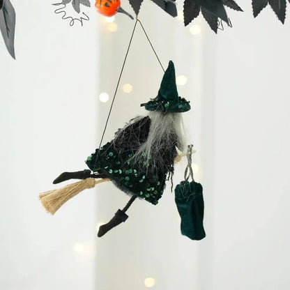Halloween Witch Decor Spooky Halloween Hanging Witch Decor Set for Garden Yard Haunted House Flying Witch Doll for Halloween EnjoyingLeb Online