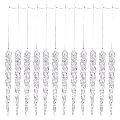 13cm Simulation Ice Xmas Tree Hanging Clear Fake Icicle Pendant Ornament Merry Christmas Party Decoration New Year Navidad 2026 EnjoyingLeb Online
