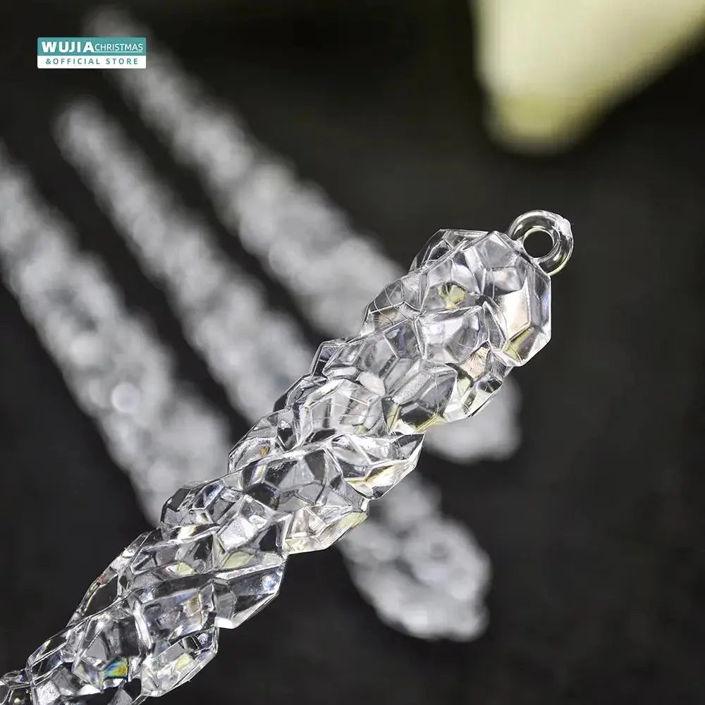 Simulação de Natal Icicles acrílicos, ornamento de Natal, gelo falso para festa de inverno, decoração de ano novo, 15cm, 6pcs EnjoyingLeb Online