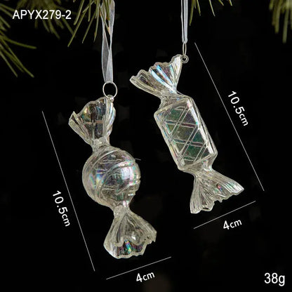 Christmas Decoration Crystal Acrylic Snowflake Reindeer Christmas Tree Hanging Pendant Christmas Atmosphere Home Decoration EnjoyingLeb Online