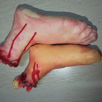 Halloween Props Decorations Horrible Blood Broken Fake Limbs Fingers Legs Arm Feet Latex Tricky Toys For Haunted House Decor EnjoyingLeb Online