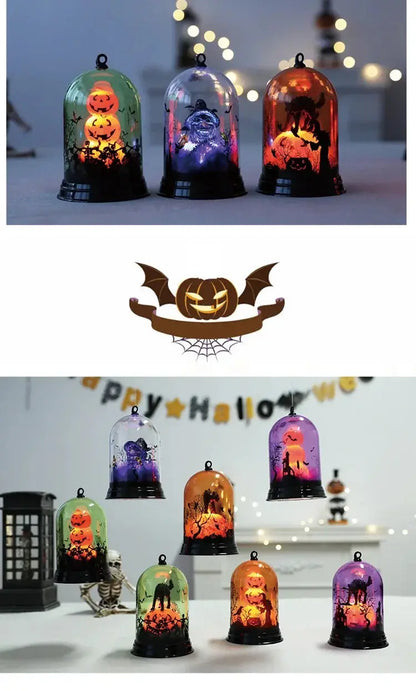 Halloween party decorations Halloween pumpkin witch lampshade bar scene decoration props candlestick nightlight decor EnjoyingLeb Online